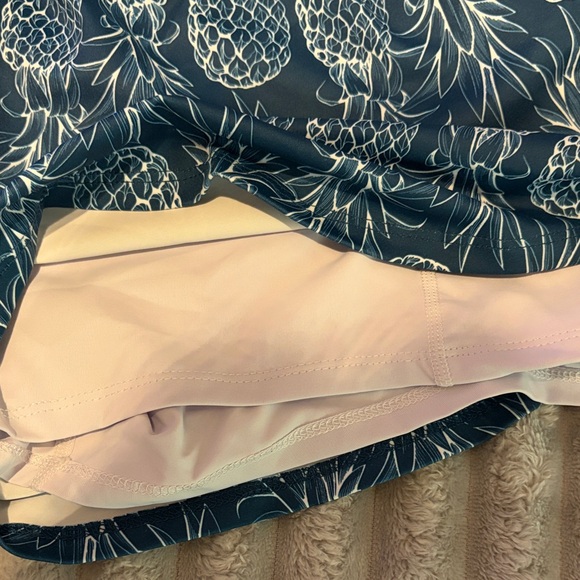 Tropical Blue Women's Athletic Shorts - Picture 3 of 5